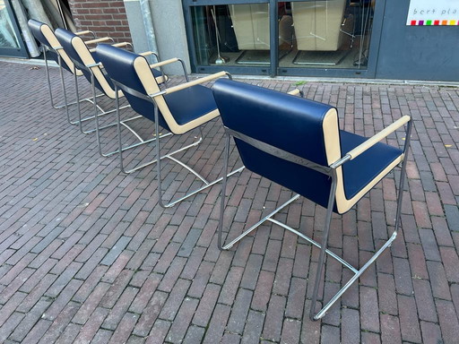 4 x leolux Spring Orchid stoelen