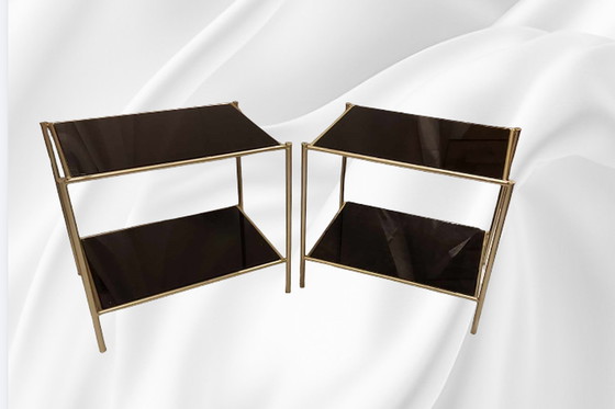 Image 1 of 2xVintage bijzettafels