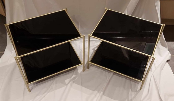 Image 1 of 2xVintage bijzettafels