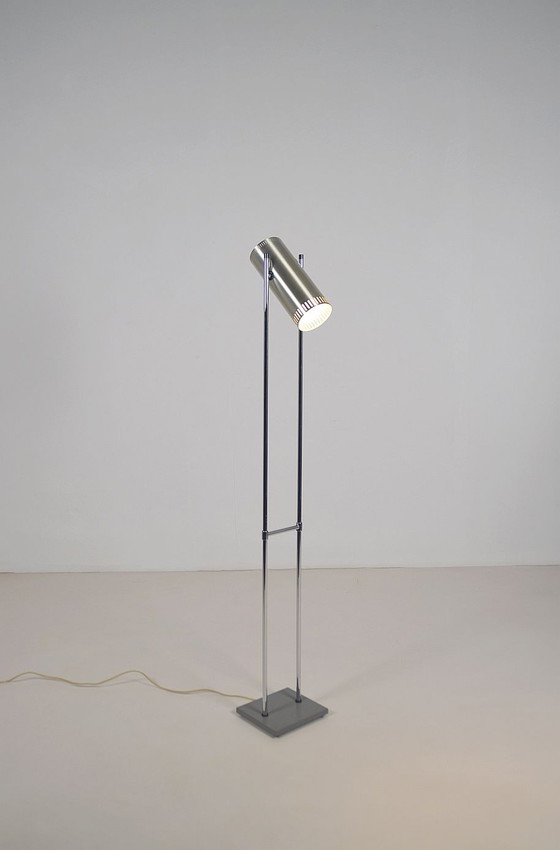 Image 1 of Deense vloerlamp 'Trombone' door Jo Hammerborg voor Fog & Mørup, jaren '60