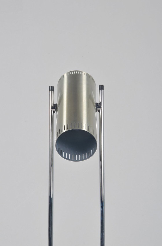 Image 1 of Deense vloerlamp 'Trombone' door Jo Hammerborg voor Fog & Mørup, jaren '60