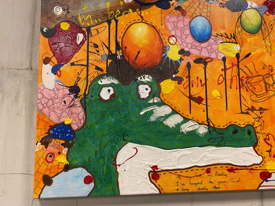 Image 1 of Groot Bas Reinhoud schilderij Croq