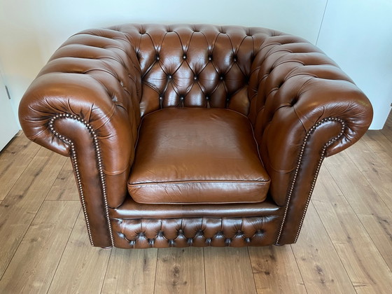 Image 1 of 2x Chesterfield vintage fauteuil