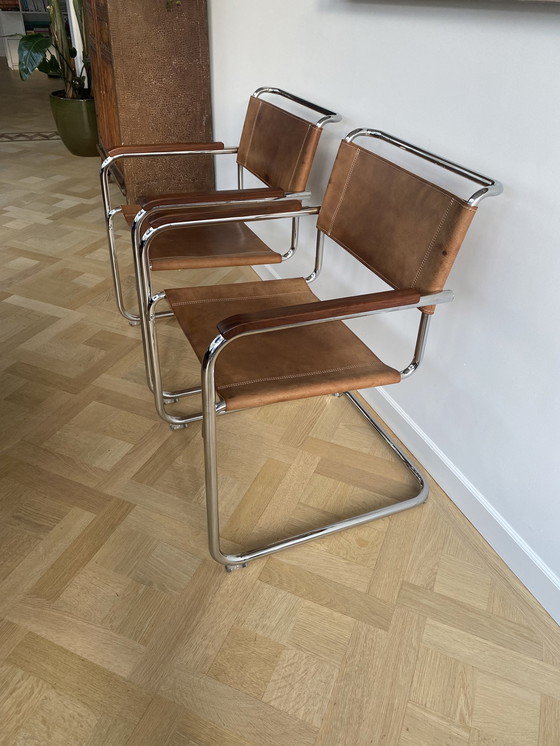 Image 1 of 2x Thonet S34 armstoel by Mart Stam