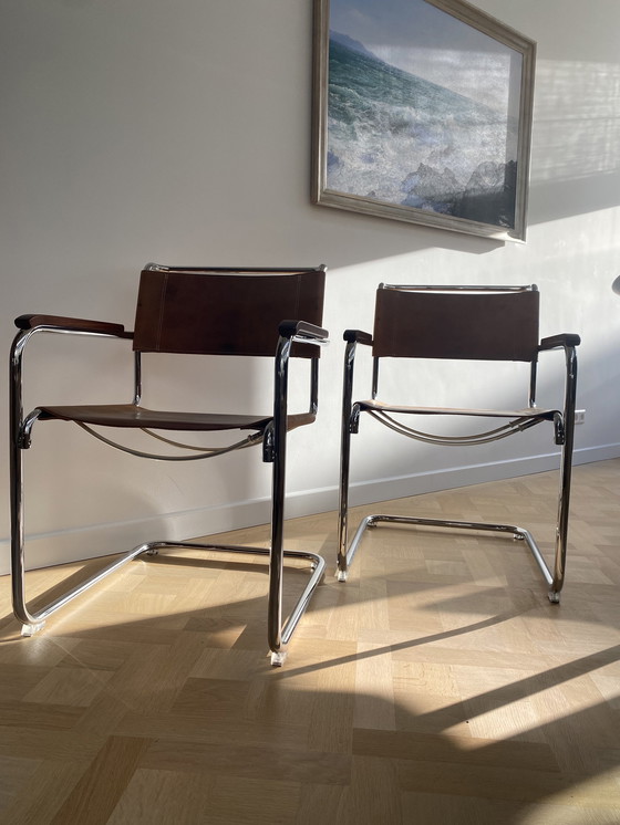 Image 1 of 2x Thonet S34 armstoel by Mart Stam