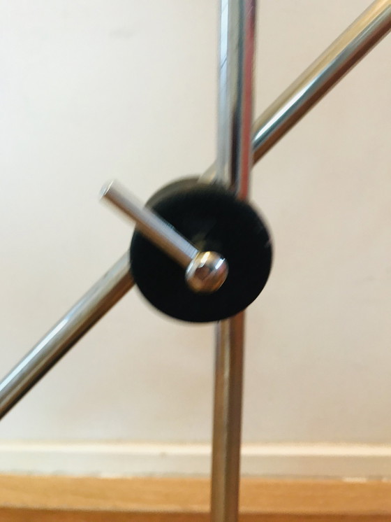 Image 1 of vintage hengellamp. Stalen bureau lamp