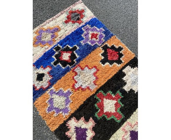 Image 1 of Vintage Boucherouite Berber Marokkaans vloerkleed