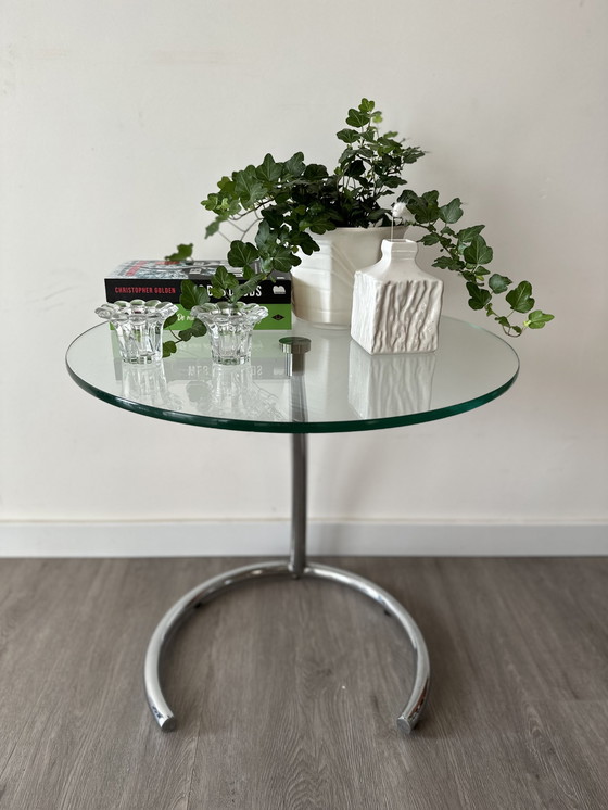 Image 1 of Vintage chroom bijzettafel