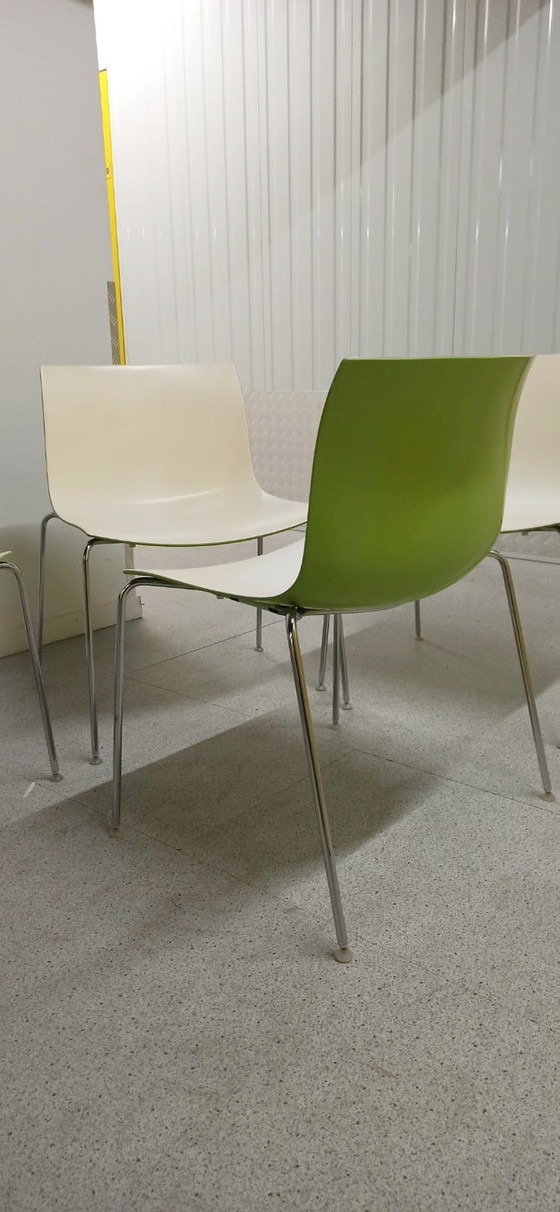 Image 1 of 4x Arper Catifa bicolor staal, set