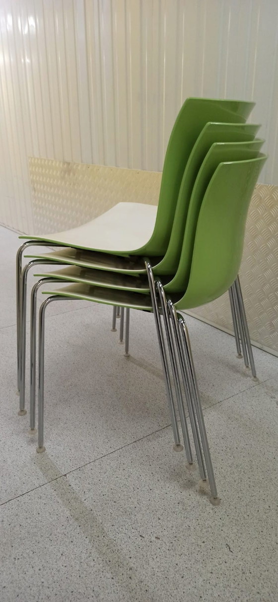 Image 1 of 4x Arper Catifa bicolor staal, set