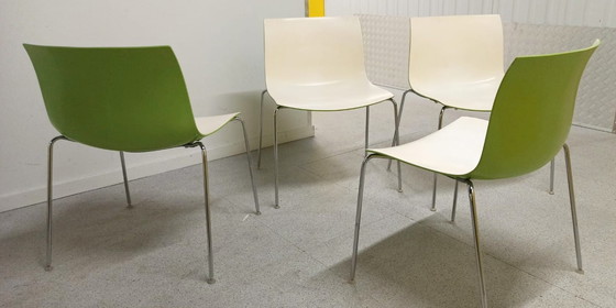 Image 1 of 4x Arper Catifa bicolor staal, set