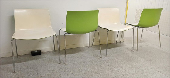 Image 1 of 4x Arper Catifa bicolor staal, set