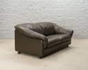 Comfortabele Leolux Seal Bruin Leer 2-zitsbank. Nederland, jaren 70.