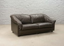 Comfortabele Leolux Seal Bruin Leer 2-zitsbank. Nederland, jaren 70.