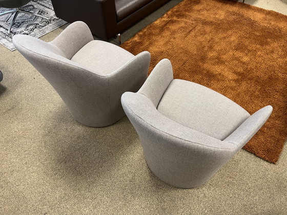 Image 1 of 2x Gelderland Solid Chair Fauteuil grijs