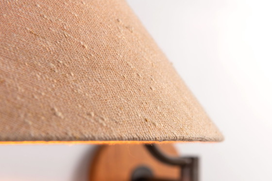 Image 1 of Vintage verstelbare wandlamp met stoffen kap