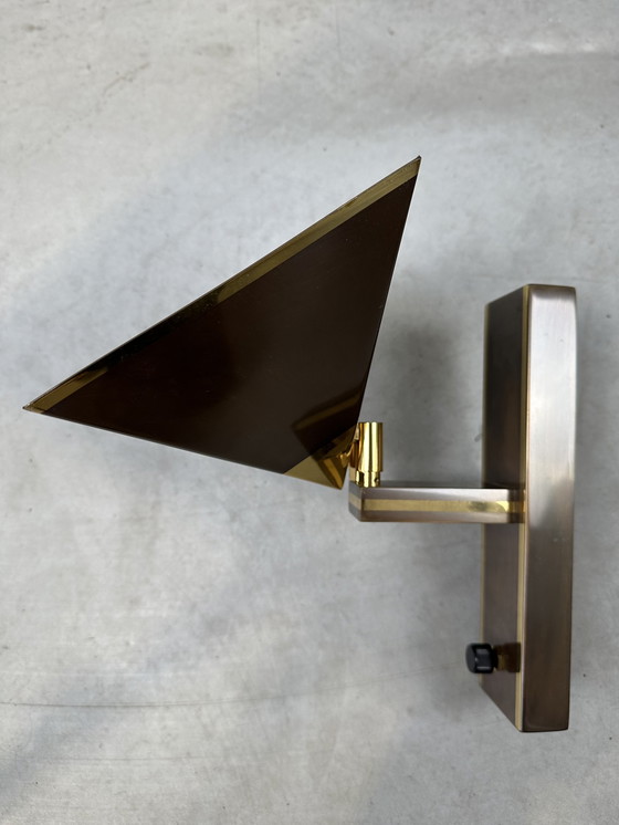 Image 1 of 2x Vintage design wandlampen brons