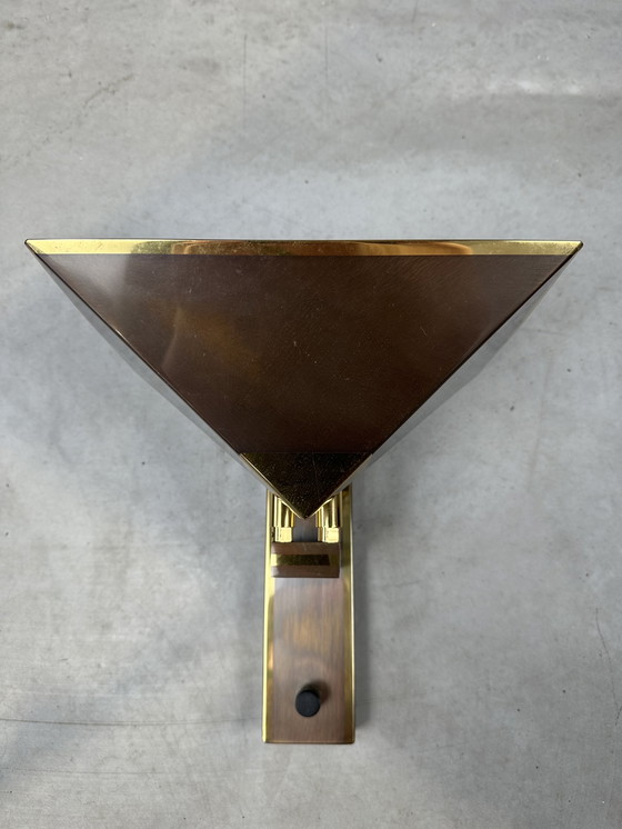 Image 1 of 2x Vintage design wandlampen brons