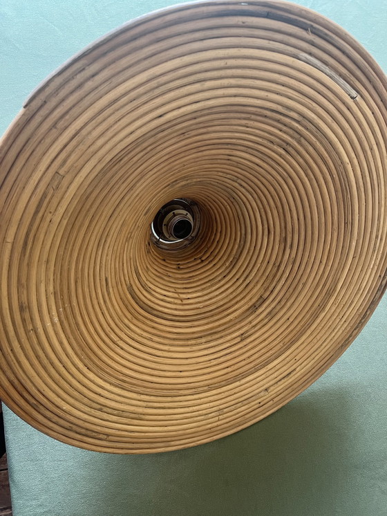 Image 1 of Vintage Potlood Riet Rotan Rieten Bamboe Hanglamp