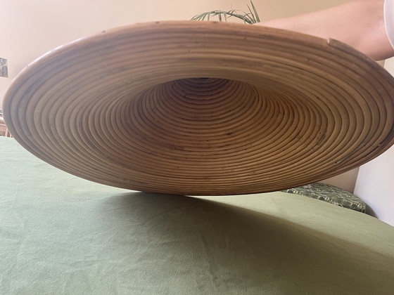 Image 1 of Vintage Potlood Riet Rotan Rieten Bamboe Hanglamp