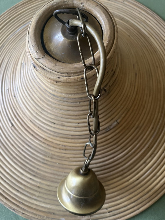 Image 1 of Vintage Potlood Riet Rotan Rieten Bamboe Hanglamp