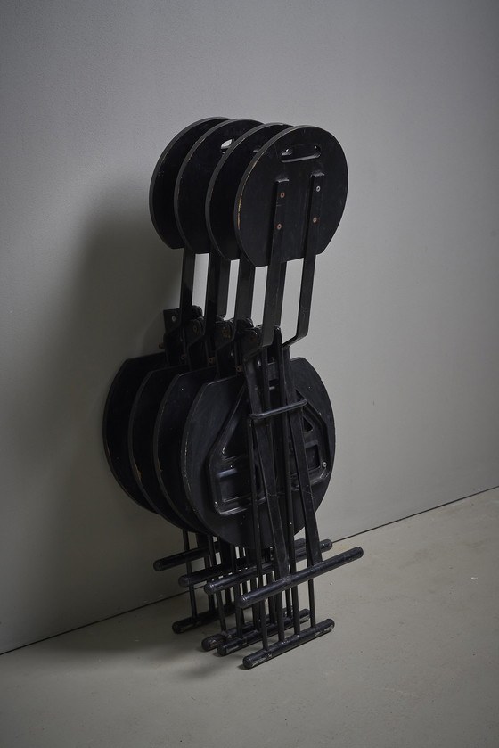 Image 1 of 4x Vintage Italiaanse Post Modern klapstoel