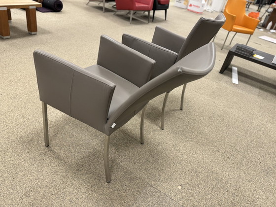 Image 1 of 2 bert plantagie Flex eetkamerstoel leer