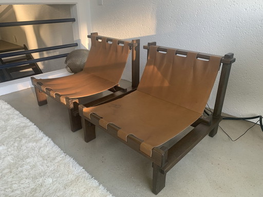 2x Carl Straub loungestoelen