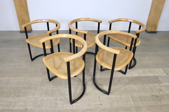 Image 1 of 5x Tito Agnoli Achillea eetkamerstoelen voor Ycami