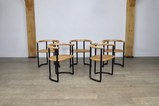 5x Tito Agnoli Achillea eetkamerstoelen voor Ycami