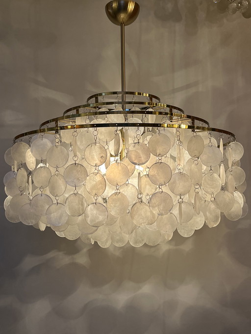 Capiz hanglamp kroonluchter parelmoer schelpen lamp XL