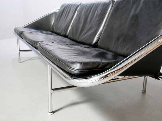 Image 1 of Leer Sling Sofa van George Nelson, Herman Miller, zeldzaamheid 60e