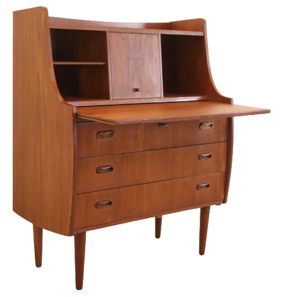 Image 1 of Deens secretaire kaptafel 'Flade' vintage