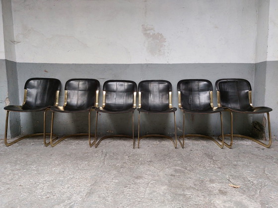 Image 1 of 6X Willy rizzo for cidue eetkamerstoel