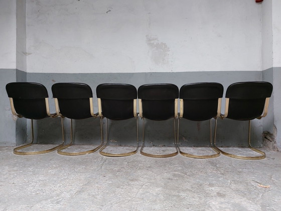 Image 1 of 6X Willy rizzo for cidue eetkamerstoel