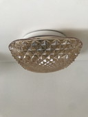 Vintage plafondlamp plafonnière zalmkleur