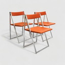 3x Vintage stoelen, klapstoeltjes - Interlübke