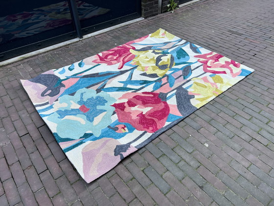 Image 1 of Brink & Campman Harlequin Verdaccio Coral Outdoor Kleed