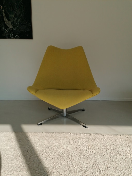 Zeldzame Artifort fauteuil stof kvadrat Hallingdal 457