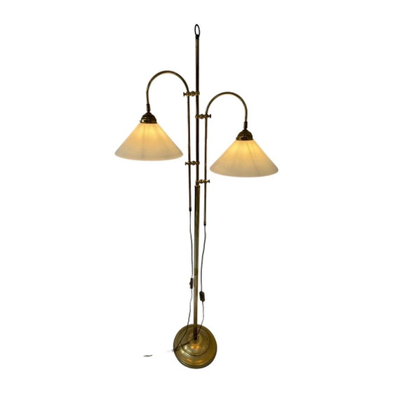 Image 1 of Art Deco - Dubbel gebogen vloerlamp