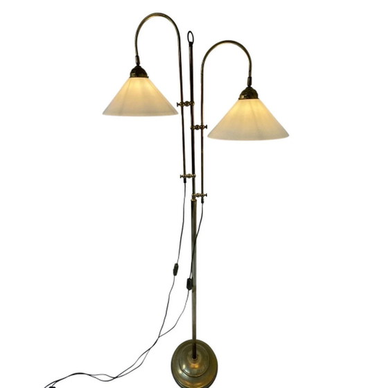 Image 1 of Art Deco - Dubbel gebogen vloerlamp