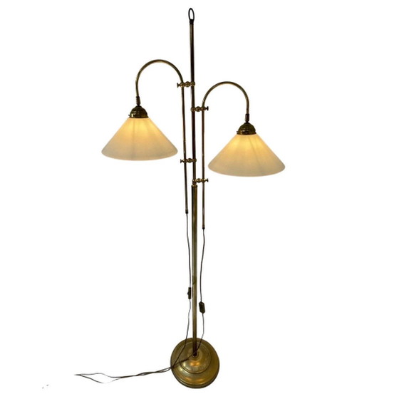 Image 1 of Art Deco - Dubbel gebogen vloerlamp