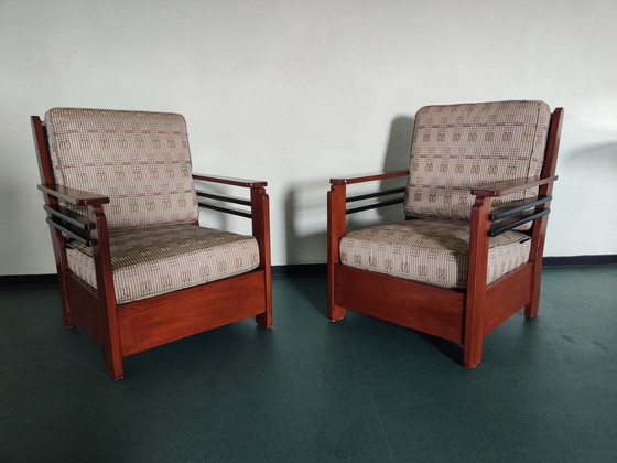 Image 1 of 2x Art deco fauteuils