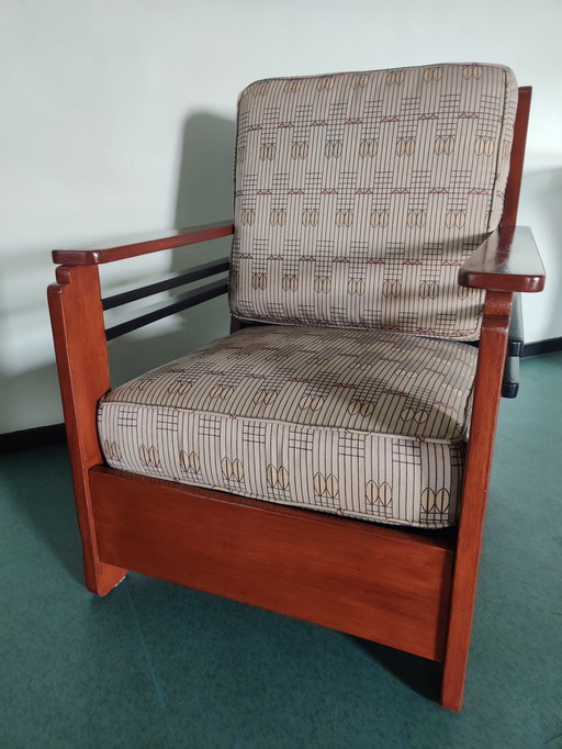 2x Art deco fauteuils