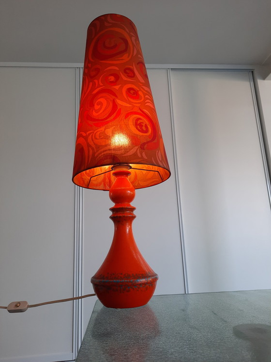 Image 1 of Vintage keramische lamp met Duitse stempel