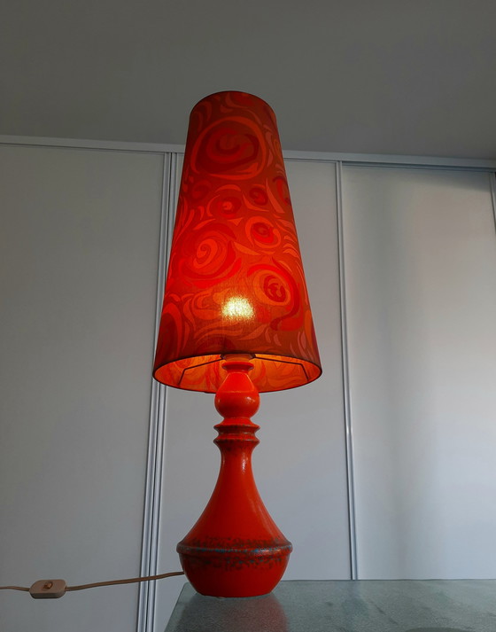 Image 1 of Vintage keramische lamp met Duitse stempel
