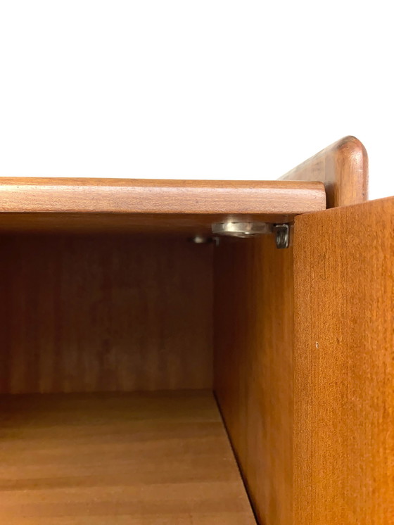 Image 1 of Mid Century donkerbruine TEAK kledingkast _ close closet