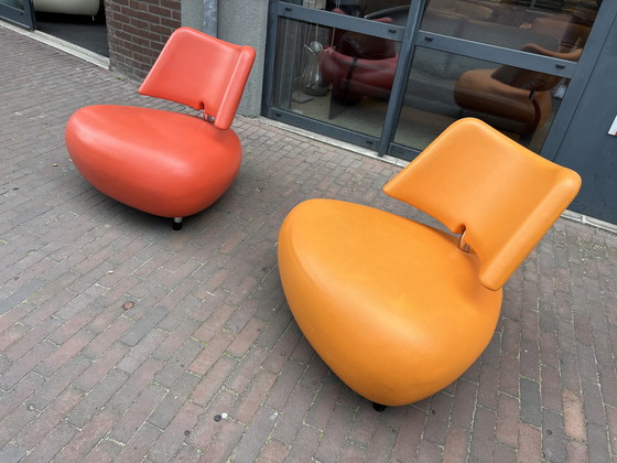 Image 1 of 2x Leolux Pallone Buiten & Binnen Fauteuils