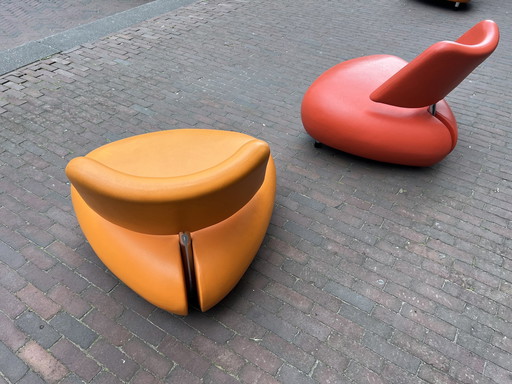 2x Leolux Pallone Buiten & Binnen Fauteuils