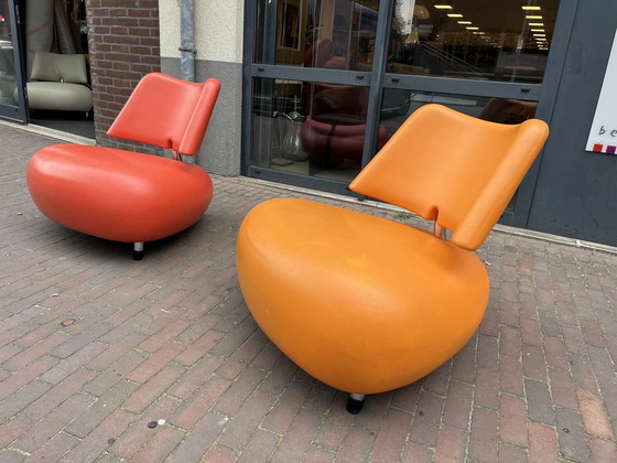 Image 1 of 2x Leolux Pallone Buiten & Binnen Fauteuils